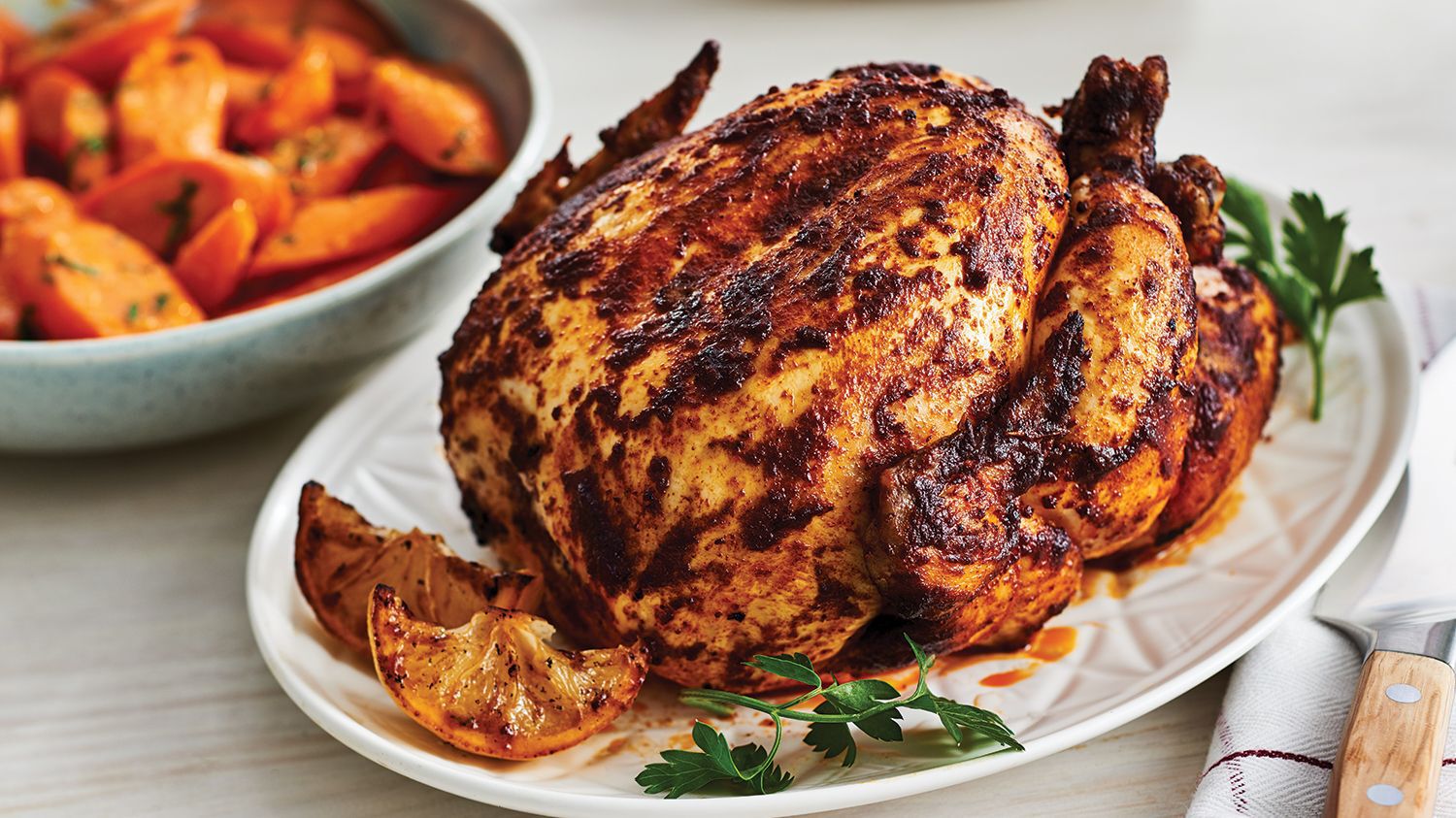 Harissa Roasted Chicken & Orange-Glazed Carrots