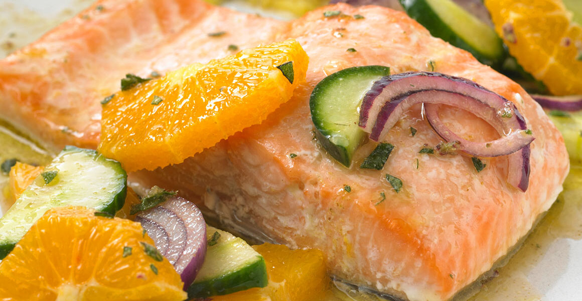 Citrus salmon & orange salad