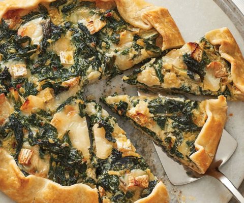 Make ahead rustic swiss chard pie