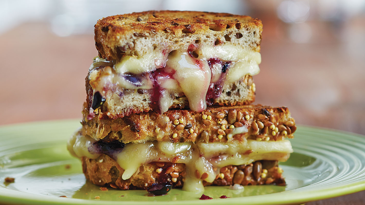 Brie & Blueberry Grilled Cheese Sandwich