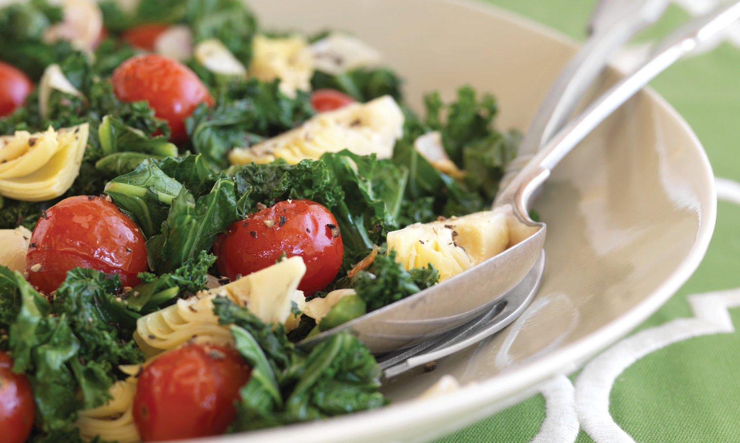 sauteed-kale-artichokes-grape-tomatoes