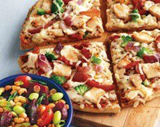 Chicken Vegetable Pizza with Beet Salad