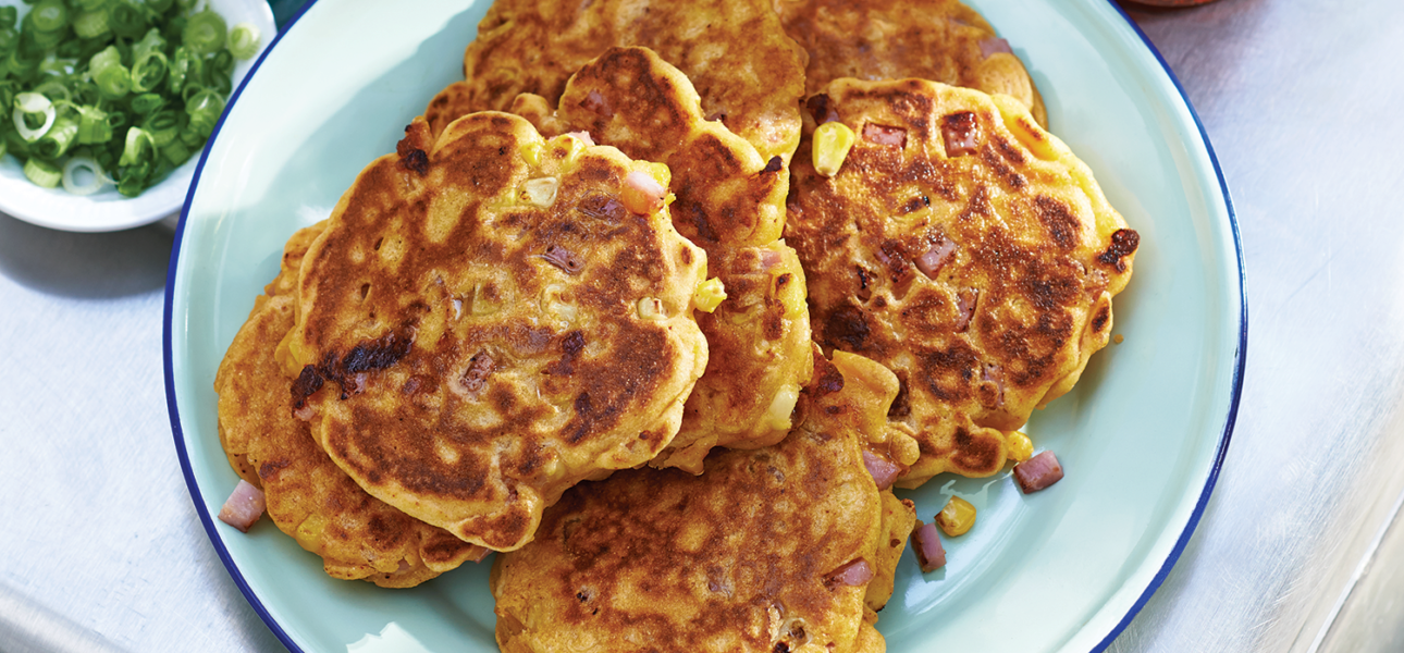 Corn & Ham Pancakes