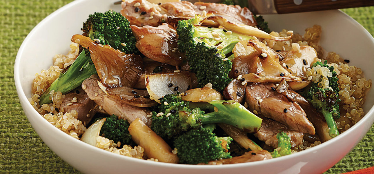 Pork StirFry Broccoli Mushrooms