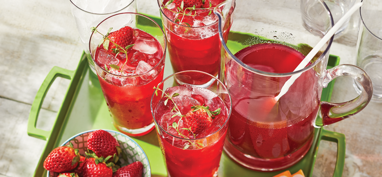 Strawberry Thyme Iced Tea