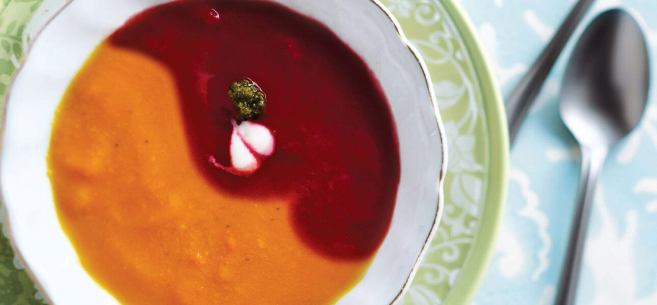 Swirled Carrot & Beet Soup