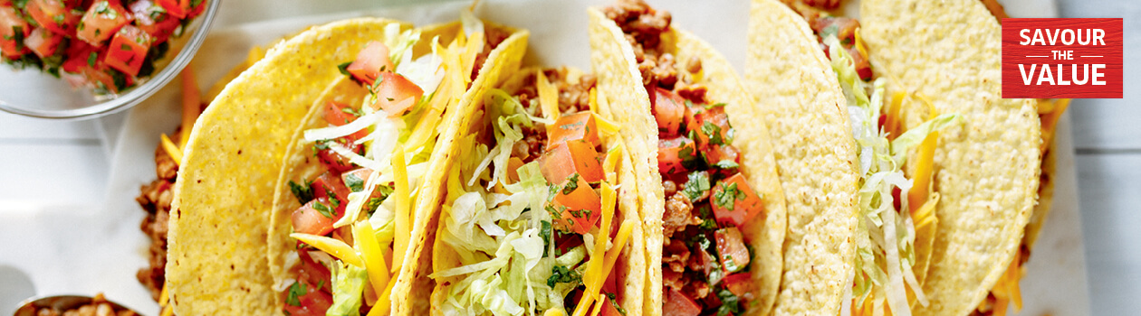 Lentil and beef tacos