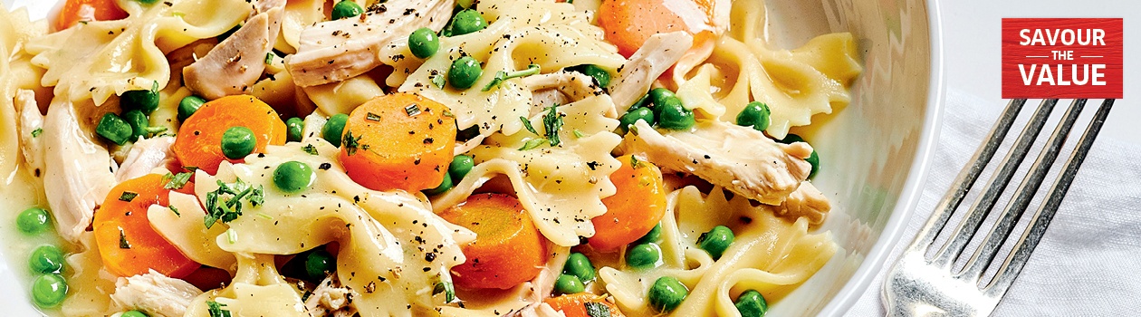 Chicken and tarragon farfalle