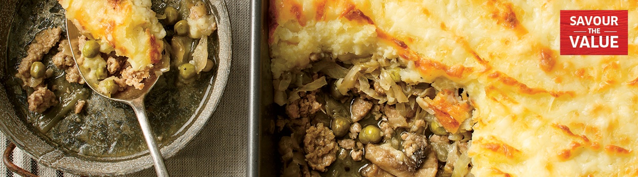 Sausage shepherds pie